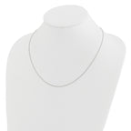 14K White Gold Adjustable 1mm D/C Open Franco Chain