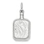 Sterling Silver Rhodium-Plated Ash Holder Pendant with Polished 3D Design