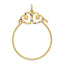 14K Gold Heart Charm Holder Pendant Elegant and Timeless Design