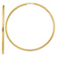 14K Gold Polished Endless 2mm Hoop Earrings for Women 65mm