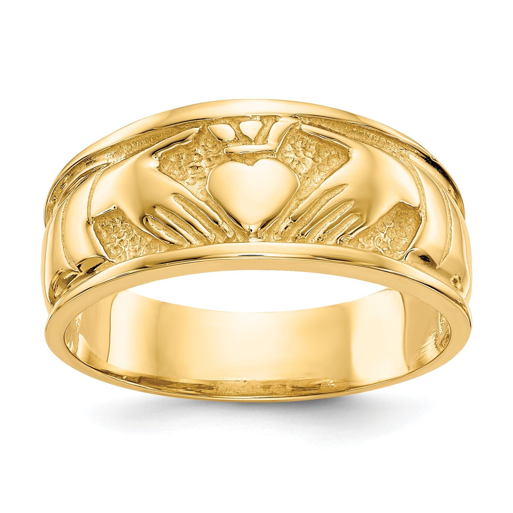 14k Polished Claddagh Band Main image