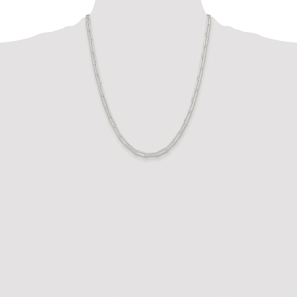 Paperclip Chain Necklace in Sterling Silver, 4.5mm