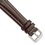 Oil-Tanned Leather Watch Band in Dark Brown, 19mm