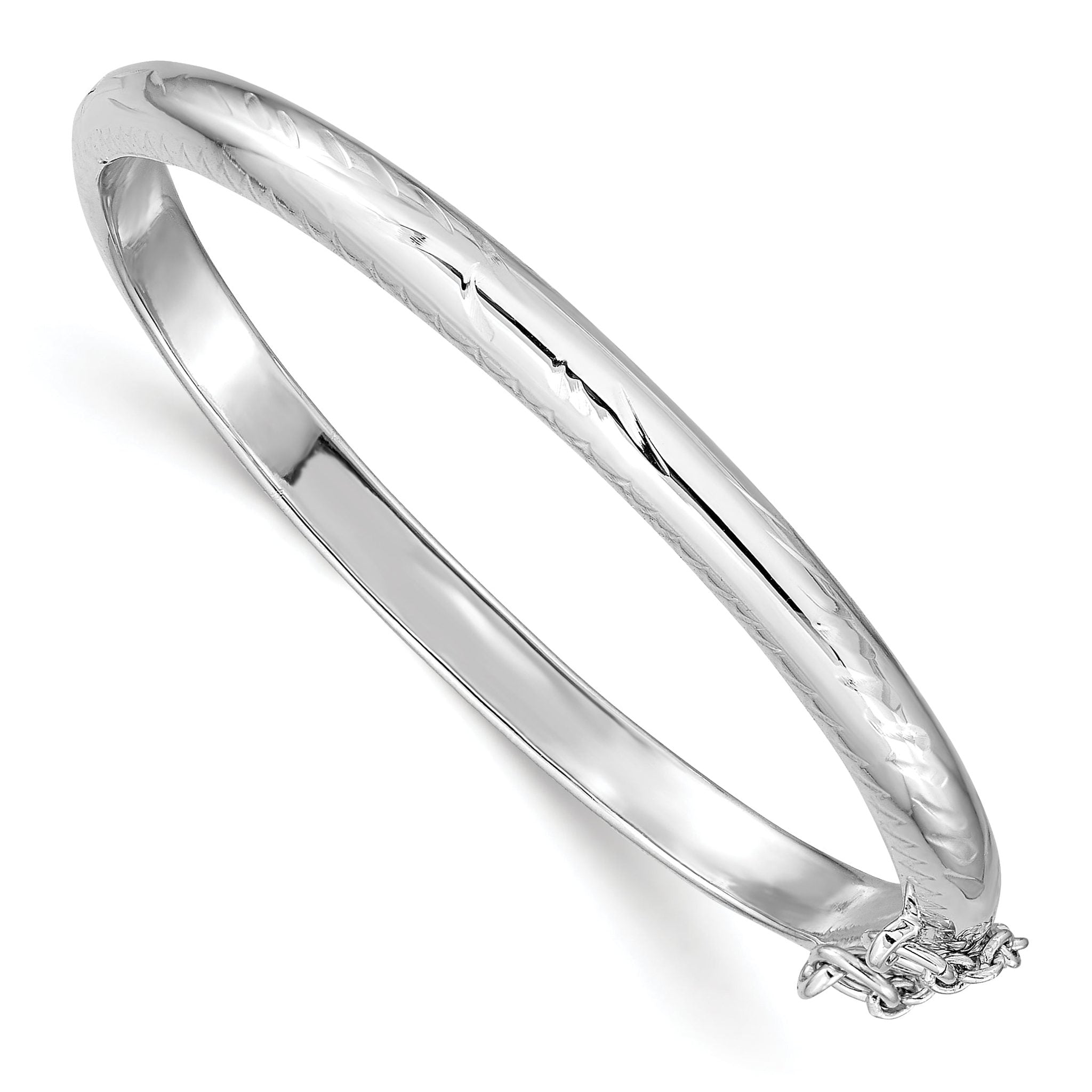 Sterling Silver 925 Girl's Bracelet with Safety Hinged Clasp Main image