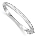 Sterling Silver 925 Girl's Bracelet with Safety Hinged Clasp