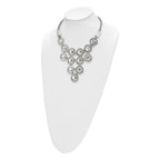 Stainless Steel Polished Multi-circle 19in w/2in ext Necklace
