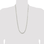 Concave Beveled Curb Chain in Sterling Silver, 5.65mm
