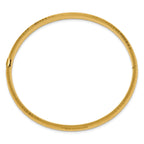 14K Gold Hammered Hinged Bangle Bracelet with Diamond-Cut Finish