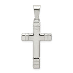 Sterling Silver Polished Cross Pendant with Anti-Tarnish Finish