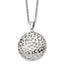 Stainless Steel Polished Puffed Cut-out Design 18in Necklace