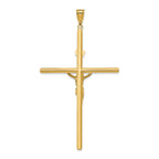 14k Two-Tone Polished Jesus Crucifix Pendant