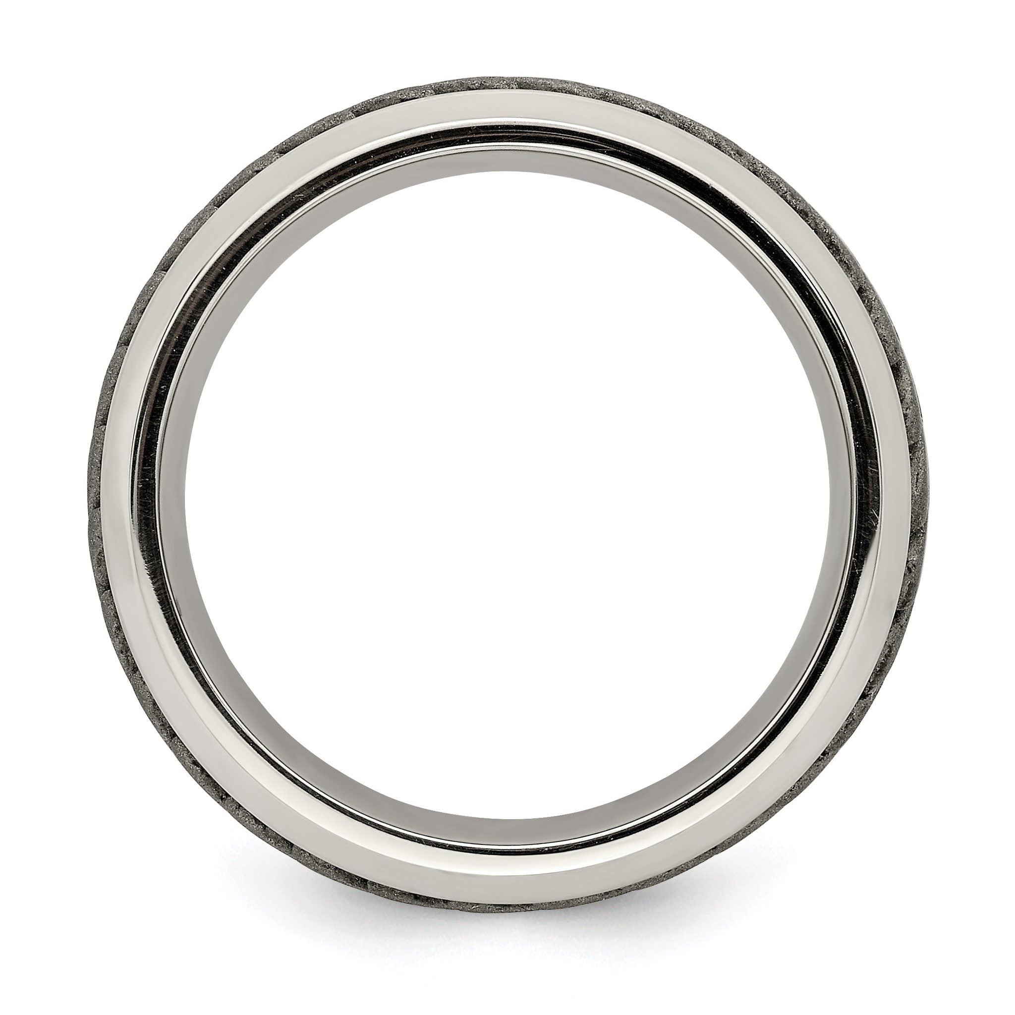 Edward Mirell Titanium Wedding Band with Polished Beveled Edge Secondary image