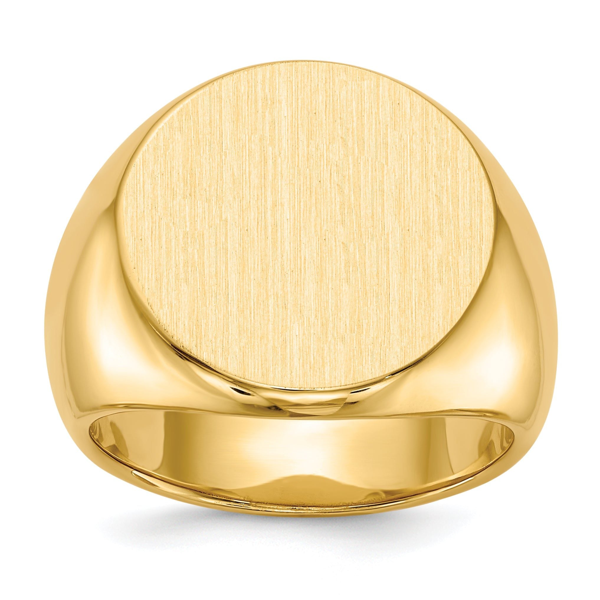 14k 18.0x18.0mm Closed Back Men's Signet Ring Main image