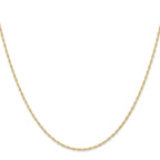Women's 14K Yellow Gold Solid Carded Chain Necklace 1.15mm