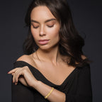 14K Polished Hexagon Design Bracelet