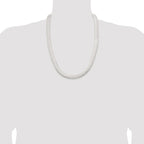 Sterling Silver Rhodium-plated 10.5mm Magic Herringbone Chain