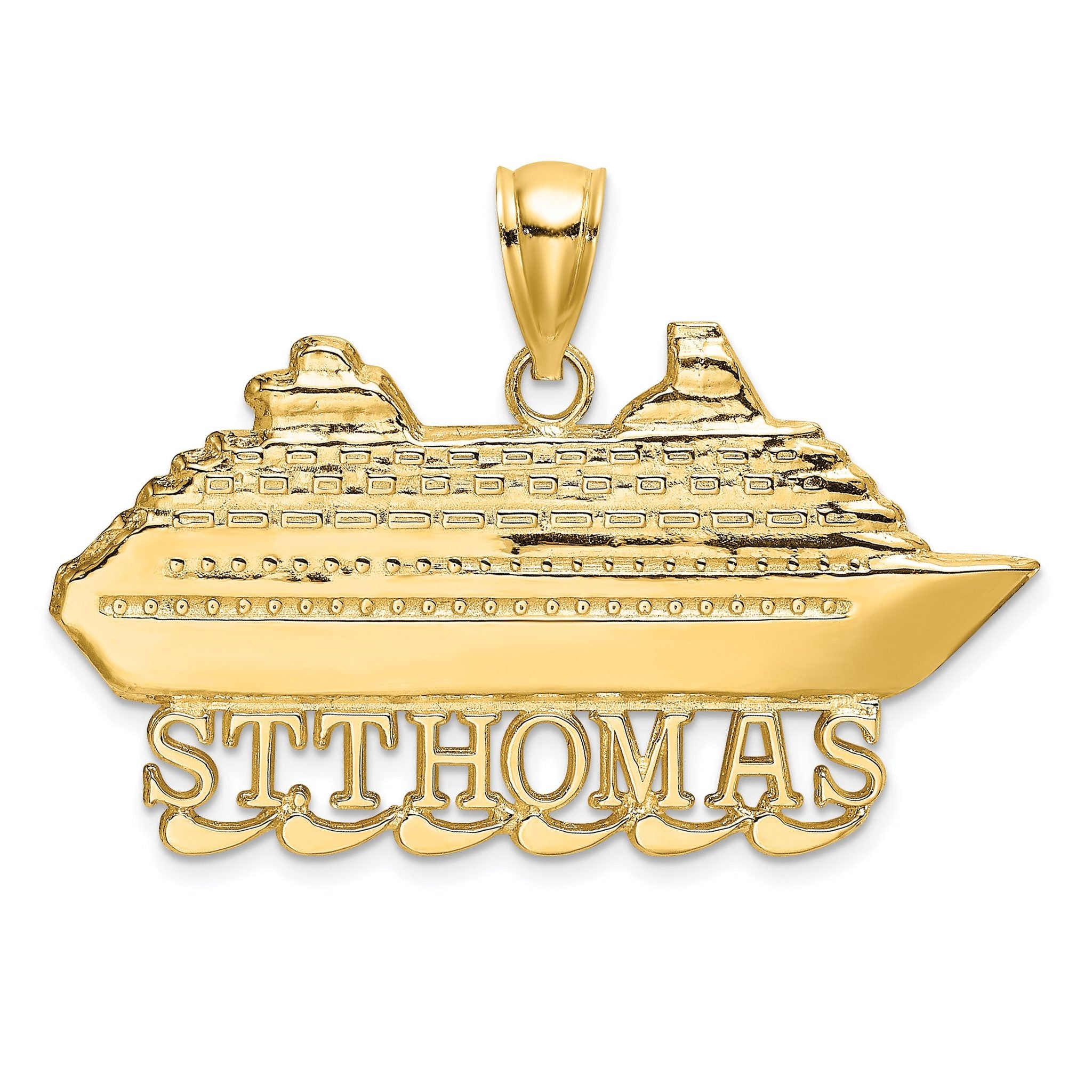 14K ST. THOMAS Cruise Ship Charm Main image
