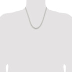Concave Beveled Curb Chain in Sterling Silver, 4.5mm