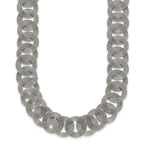 Polished Circle Link Necklace in Stainless Steel