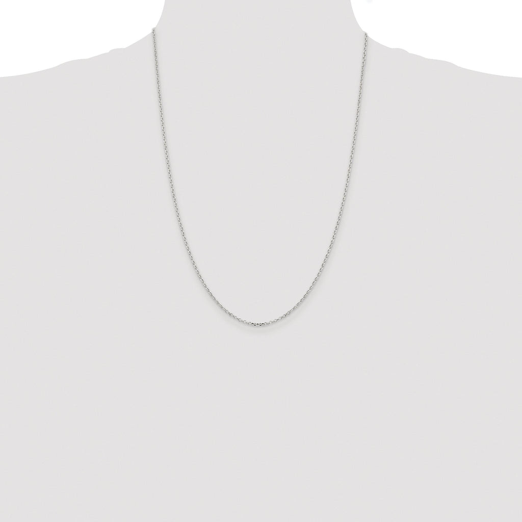 Diamond-Cut Rolo Cable Chain in Sterling Silver