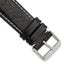 Short Sport Watch Band in Black Leather, 26mm