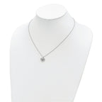Sterling Silver Diamond Heart Necklace with Black Accent 18 Gift Ready