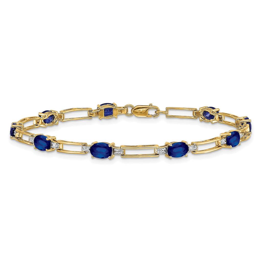 14k Diamond and Sapphire Bracelet