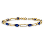 14k Diamond and Sapphire Bracelet