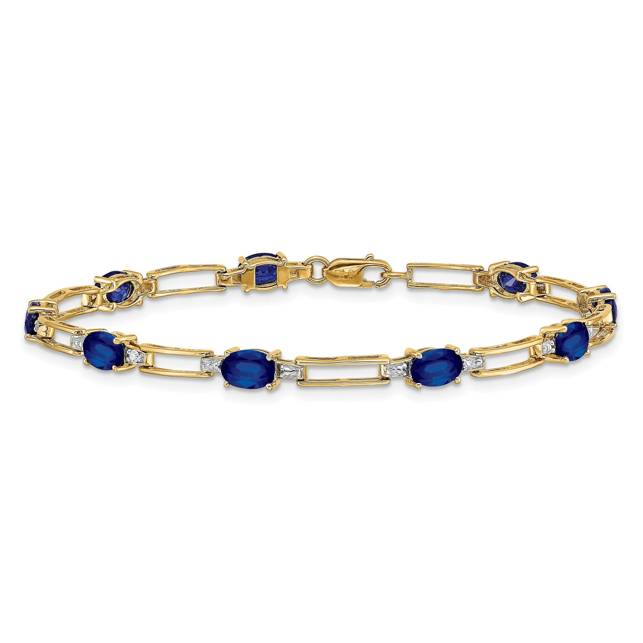 14k Diamond and Sapphire Bracelet