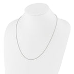 Sterling Silver RH-plated Adjustable 1.35mm Loose Rope Chain