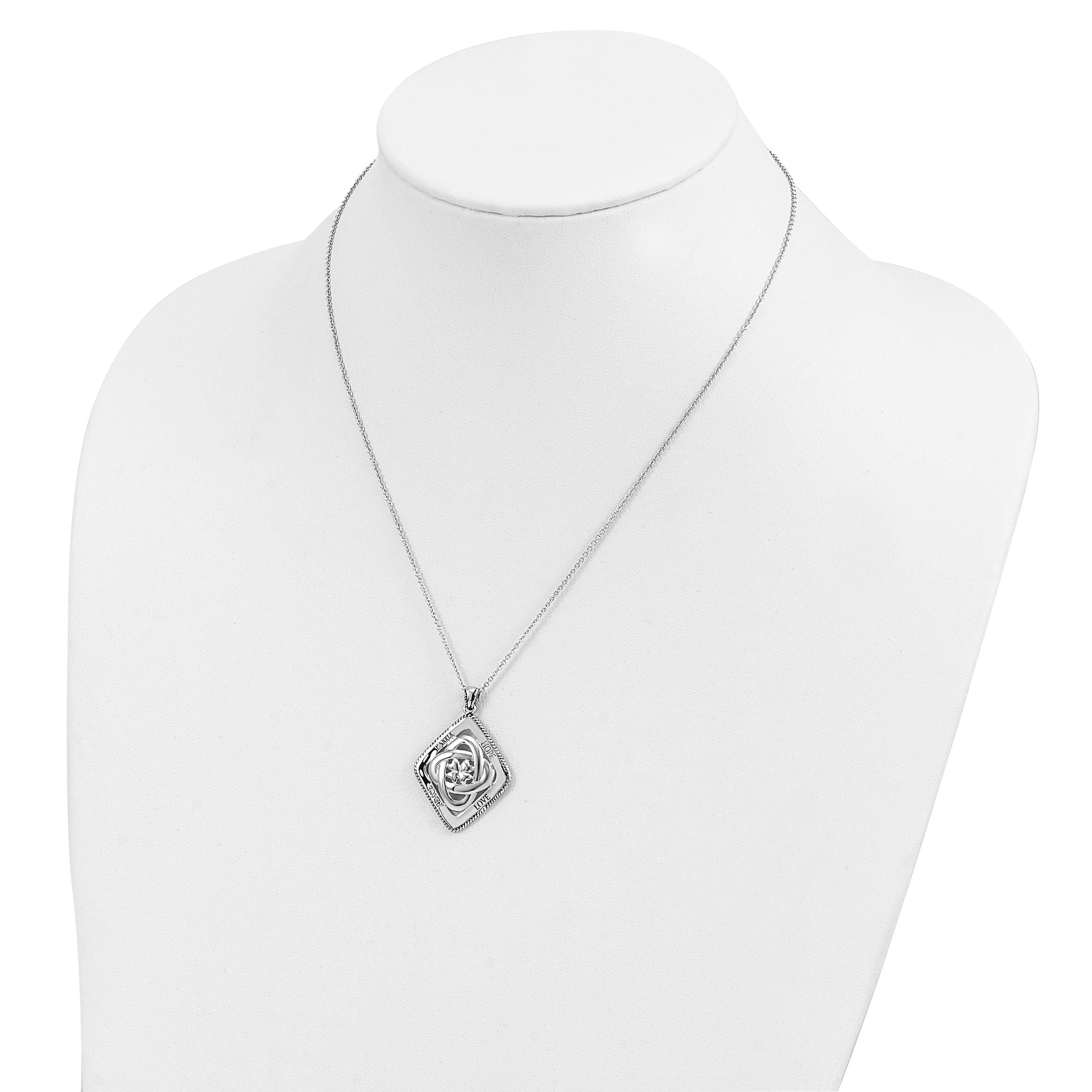 Sophia Jewelers Sterling Silver Family Blessings Gift-Ready Necklace