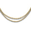 Stainless Steel Polished & Yellow IP-plated Layered w/ 2in ext Necklace