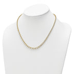14k 10 1/2 carat Certified Lab Grown Diamond VS/SI+ G+ Complete Round 16 inch Graduated Tennis Necklace
