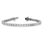 14k White Gold 5 7/8 carat Lab Grown Diamond VS/SI+ G+ Round Tennis Bracelet