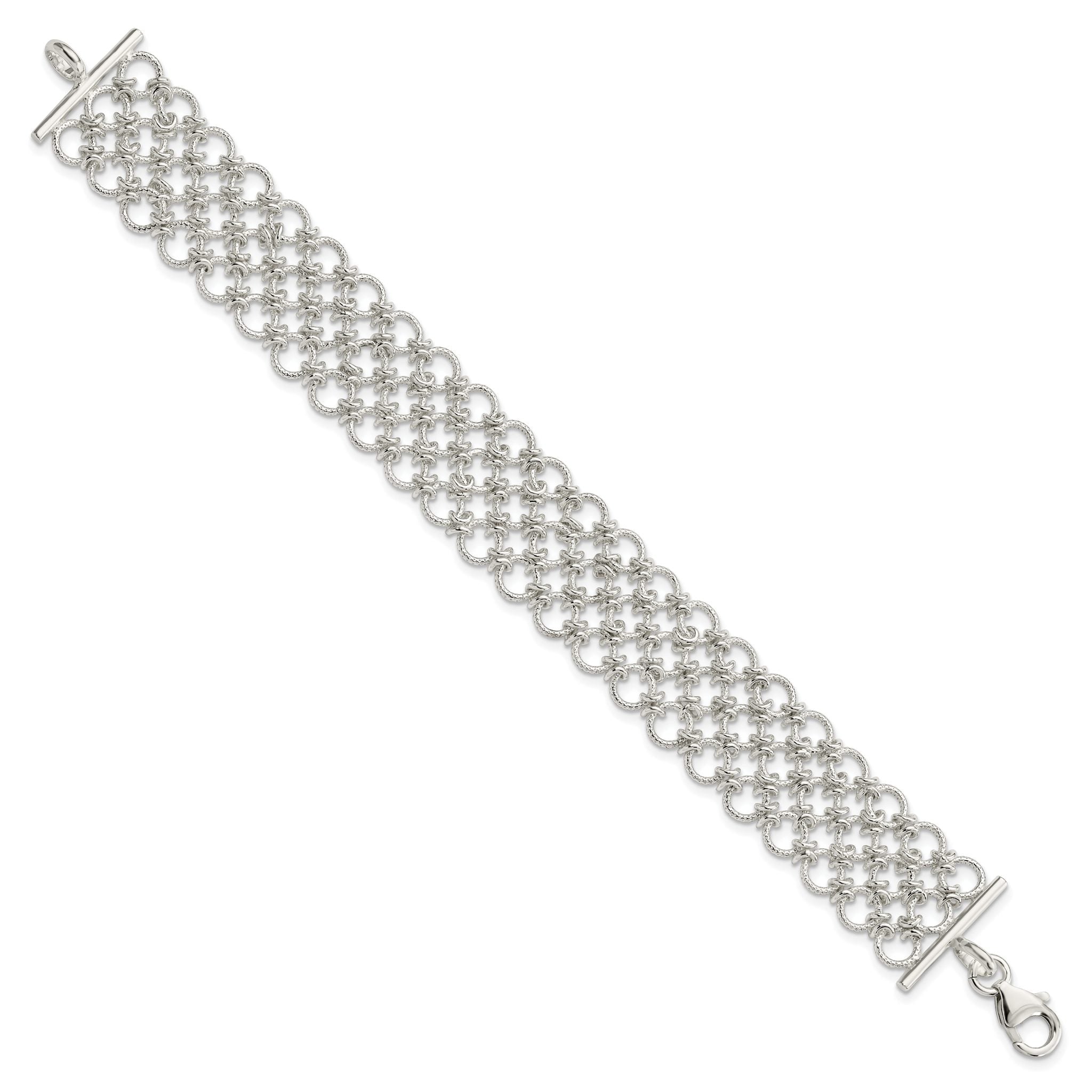 Sterling Silver Multi-Link Bracelet Secondary image