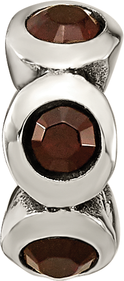 Sterling Silver Reflections January Preciosa Crystal Birthstone Bead