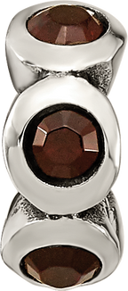 Sterling Silver Reflections January Preciosa Crystal Birthstone Bead