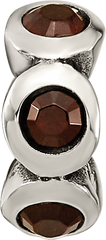 Sterling Silver Reflections January Preciosa Crystal Birthstone Bead
