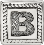 Sterling Silver Reflections Letter B Triangle Block Bead