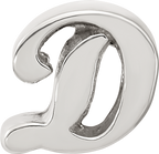 Sterling Silver Reflections Letter D Script Bead