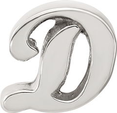 Sterling Silver Reflections Letter D Script Bead
