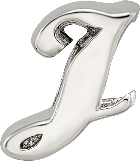Sterling Silver Reflections Letter J Script Bead