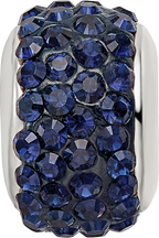 Sterling Silver Reflections Dark Blue/Navy Full Preciosa Crystal Bead
