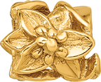 Sterling Silver Gold-plated Reflections Plumeria Floral Bead