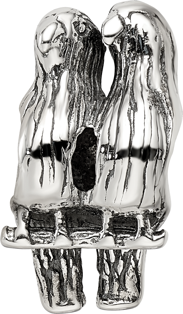 Sterling Silver Reflections Love Birds Bead
