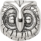 Sterling Silver Reflections Owl Head Bead