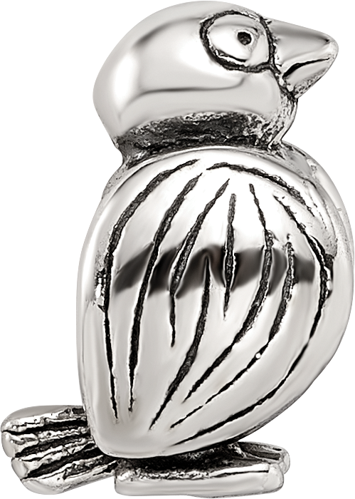 Sterling Silver Reflections Bird Bead