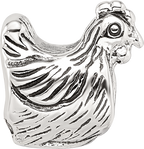 Sterling Silver Reflections Chicken Bead