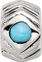 Sterling Silver Reflections Turquoise Bead