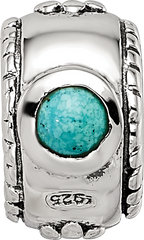 Sterling Silver Reflections Turquoise Bead
